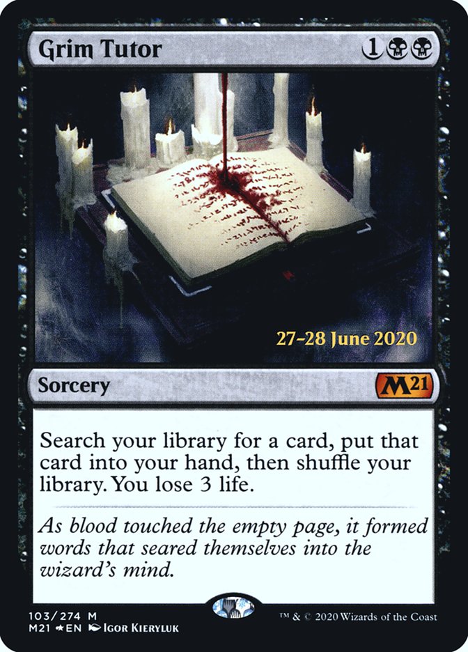 Grim Tutor [Core Set 2021 Prerelease Promos] | Good Games Modbury