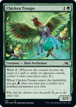 Chicken Troupe Galaxy Foil 419/244 (Unfinity)  - Foil | Good Games Modbury