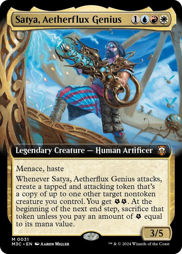 Satya, Aetherflux Genius 31/411 (Commander: Modern Horizons 3)  - Extended Art | Good Games Modbury