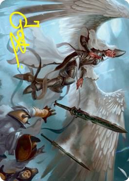 Angelic Quartermaster Art Card Gold Stamped Signature 5 (Art Series: Innistrad: Crimson Vow)  | Good Games Modbury