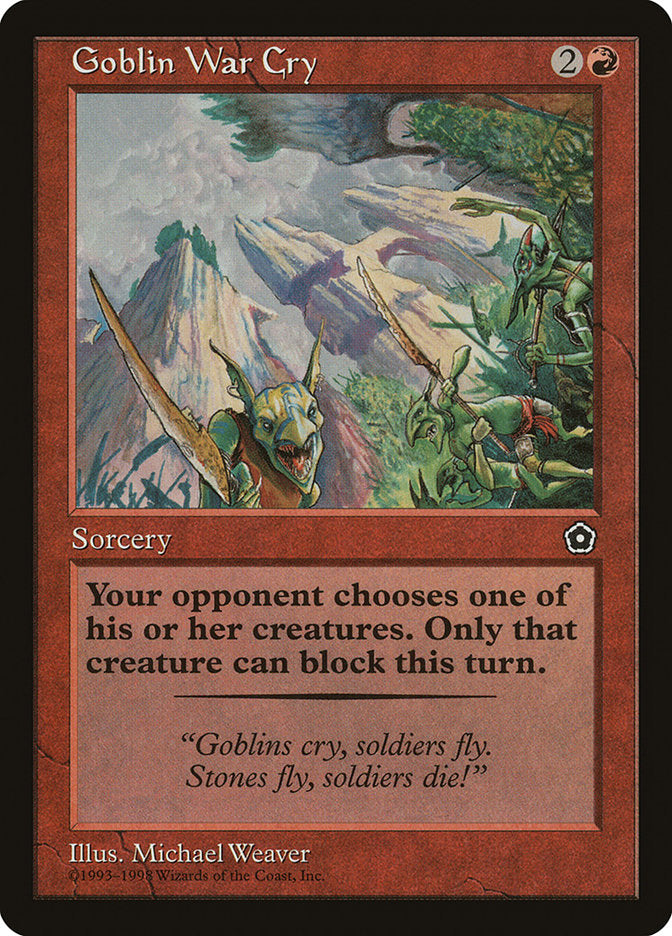 Goblin War Cry 104/165 (Portal Second Age)  | Good Games Modbury