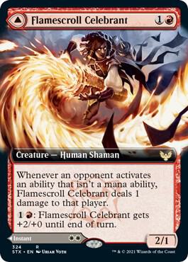 Flamescroll Celebrant Extended Art 324/275 (Strixhaven: School of Mages)  - Foil | Good Games Modbury