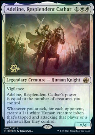 Adeline, Resplendent Cathar [Innistrad: Midnight Hunt Prerelease Promos] | Good Games Modbury