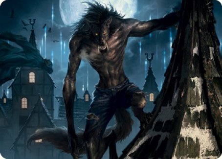 Stalking Predator Art Card [Innistrad: Midnight Hunt Art Series] | Good Games Modbury
