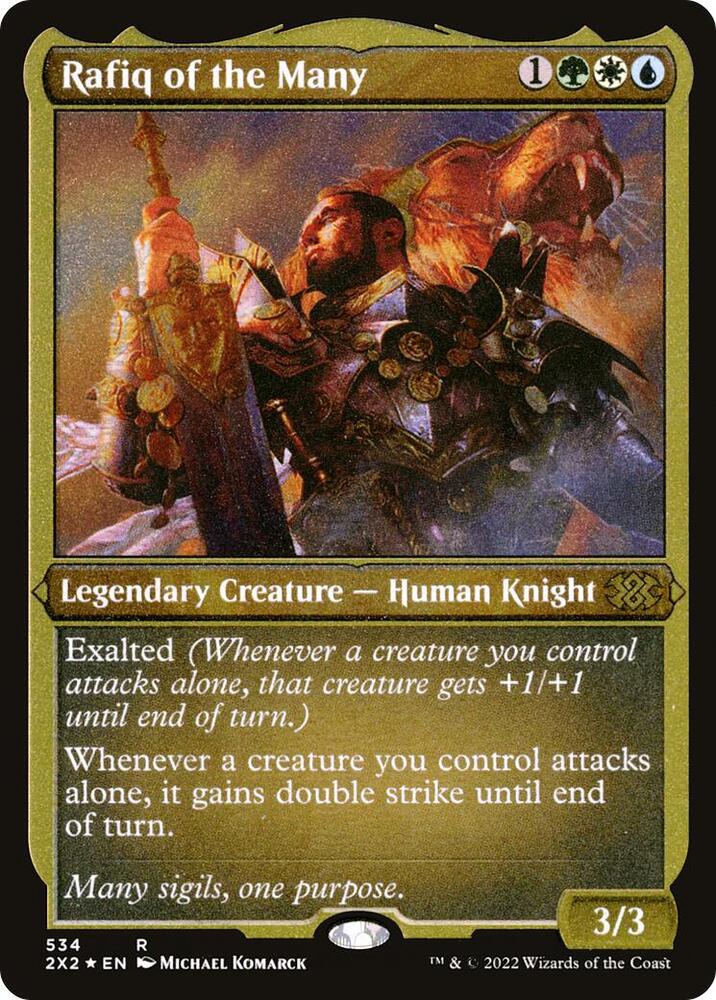 Rafiq of the Many Foil Etched 534 (Double Masters 2022)  - Foil | Good Games Modbury