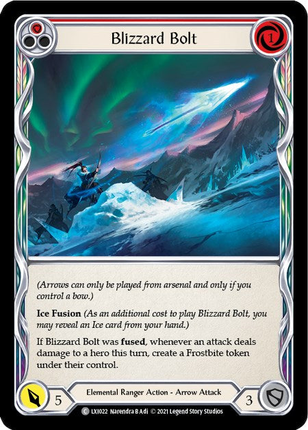 Blizzard Bolt (Red) [LXI022] (Tales of Aria Lexi Blitz Deck)  1st Edition Normal | Good Games Modbury