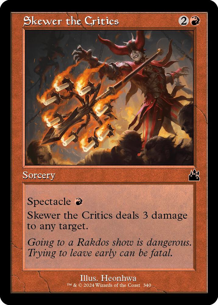 Skewer the Critics 340/291 (Ravnica Remastered)  - Retro | Good Games Modbury