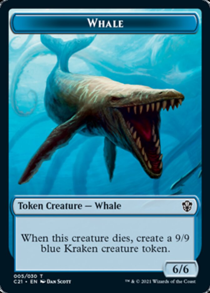 Beast (010) // Whale Double-Sided Token [Commander 2021 Tokens] | Good Games Modbury