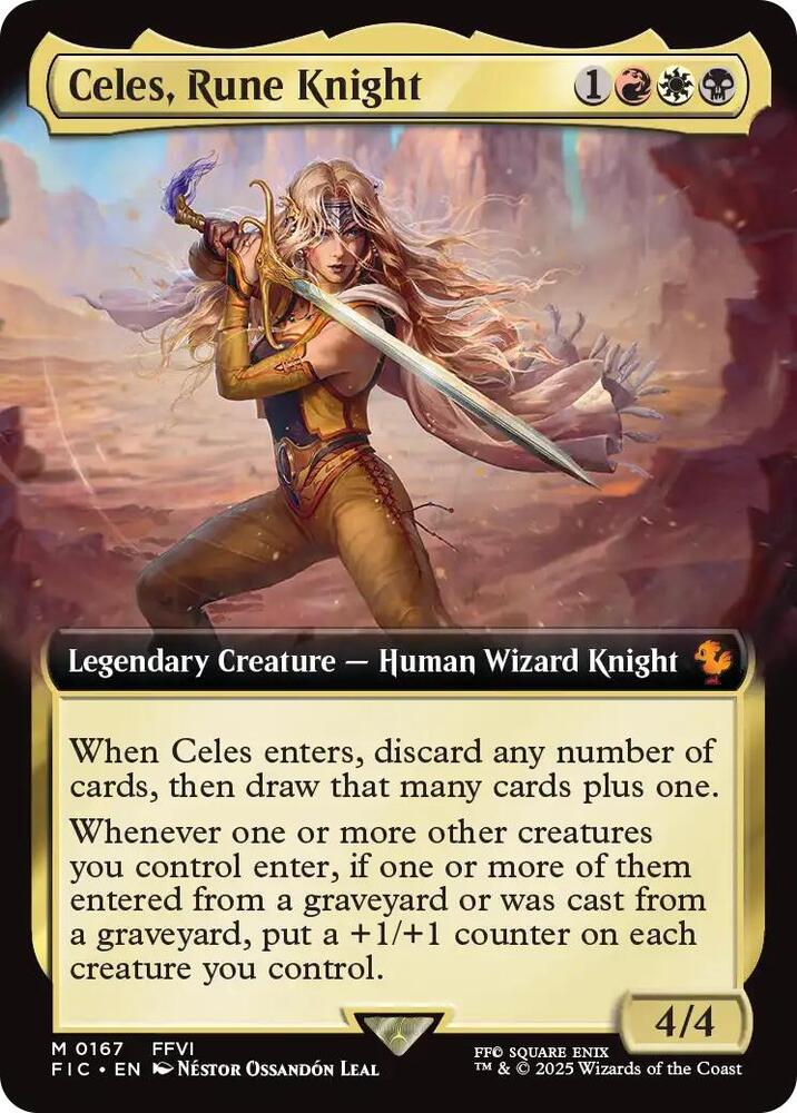 Celes, Rune Knight 167 (Commander: FINAL FANTASY)  - Extended Art Foil | Good Games Modbury