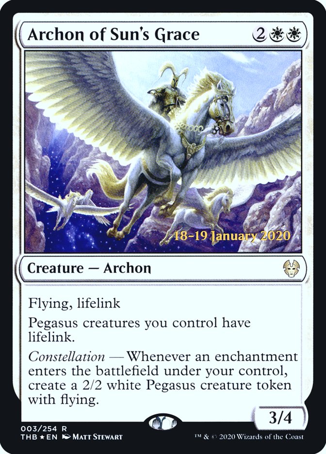 Archon of Sun's Grace [Theros Beyond Death Prerelease Promos] | Good Games Modbury