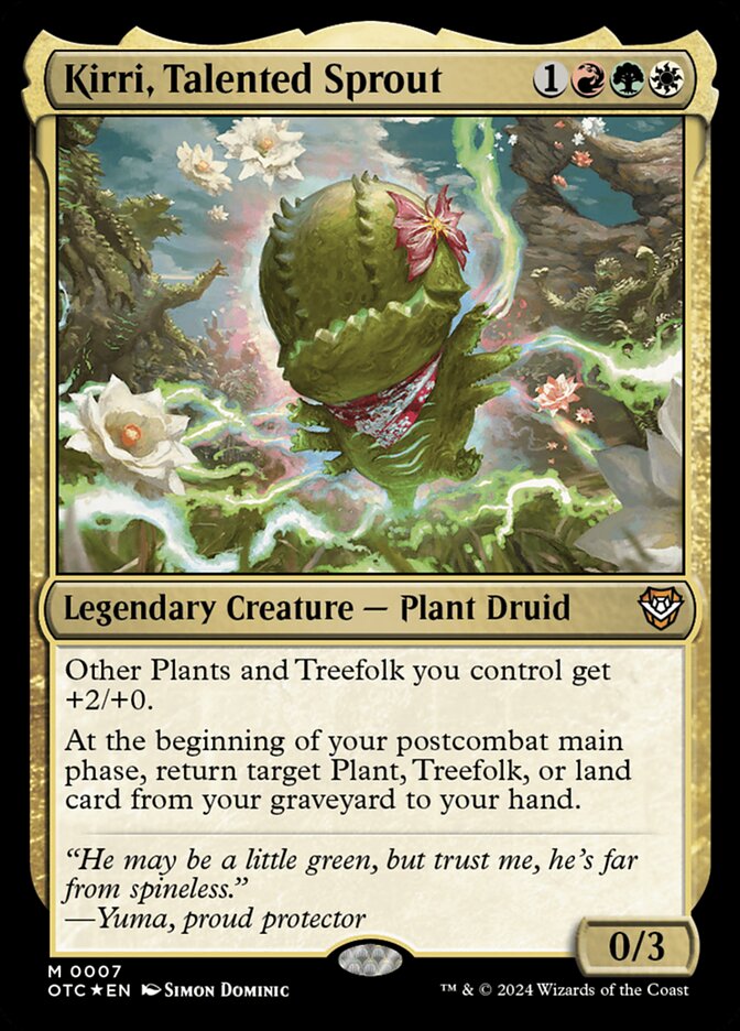 Kirri, Talented Sprout 7/342 (Commander: Outlaws of Thunder Junction)  - Foil | Good Games Modbury