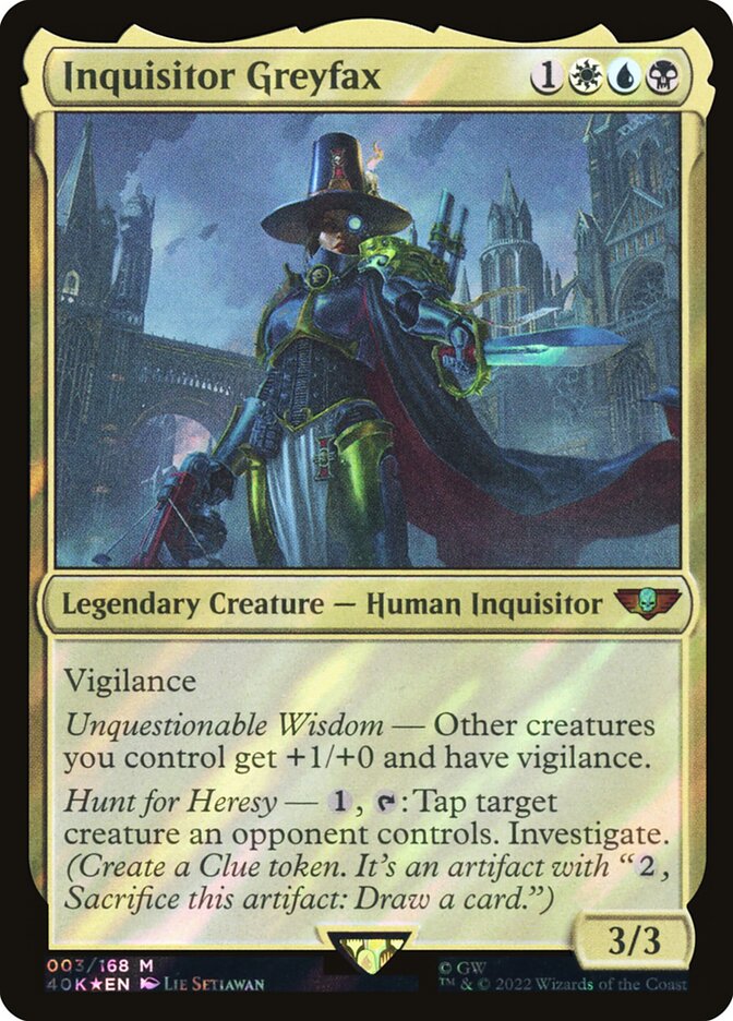 Inquisitor Greyfax 3/617 (Universes Beyond: Warhammer 40,000)  - Surge Foil | Good Games Modbury