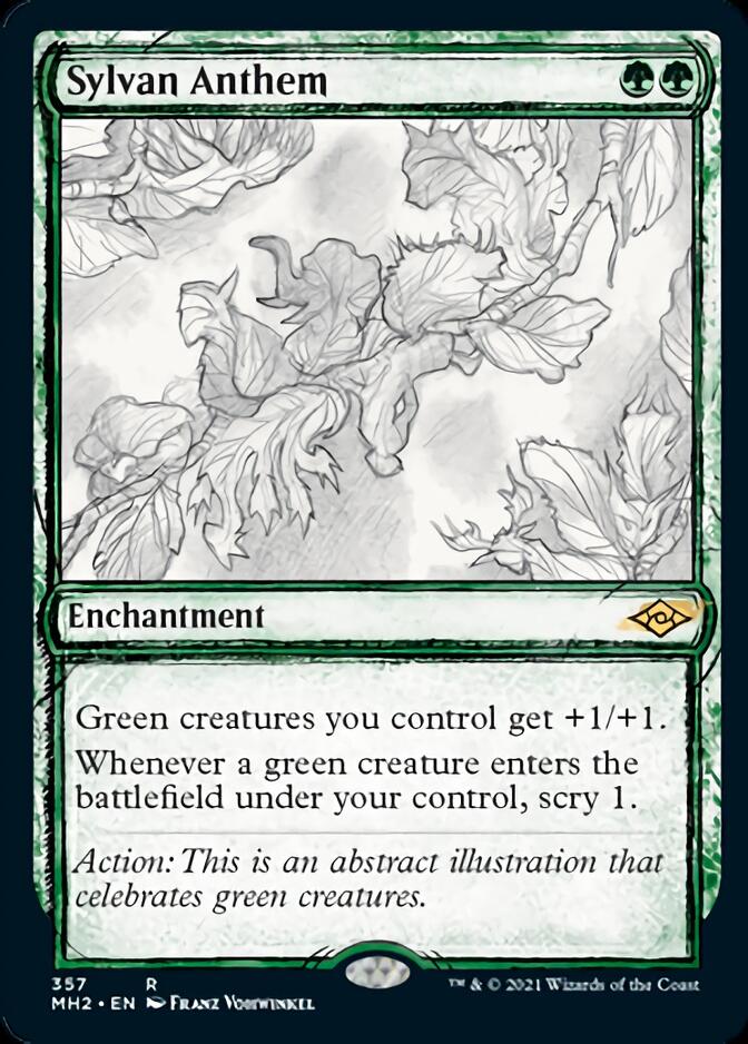 Sylvan Anthem (Sketch) [Modern Horizons 2] | Good Games Modbury