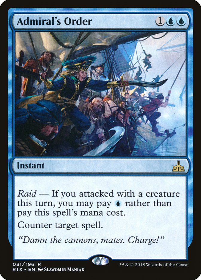 Admiral's Order 31/196 (Rivals of Ixalan)  | Good Games Modbury