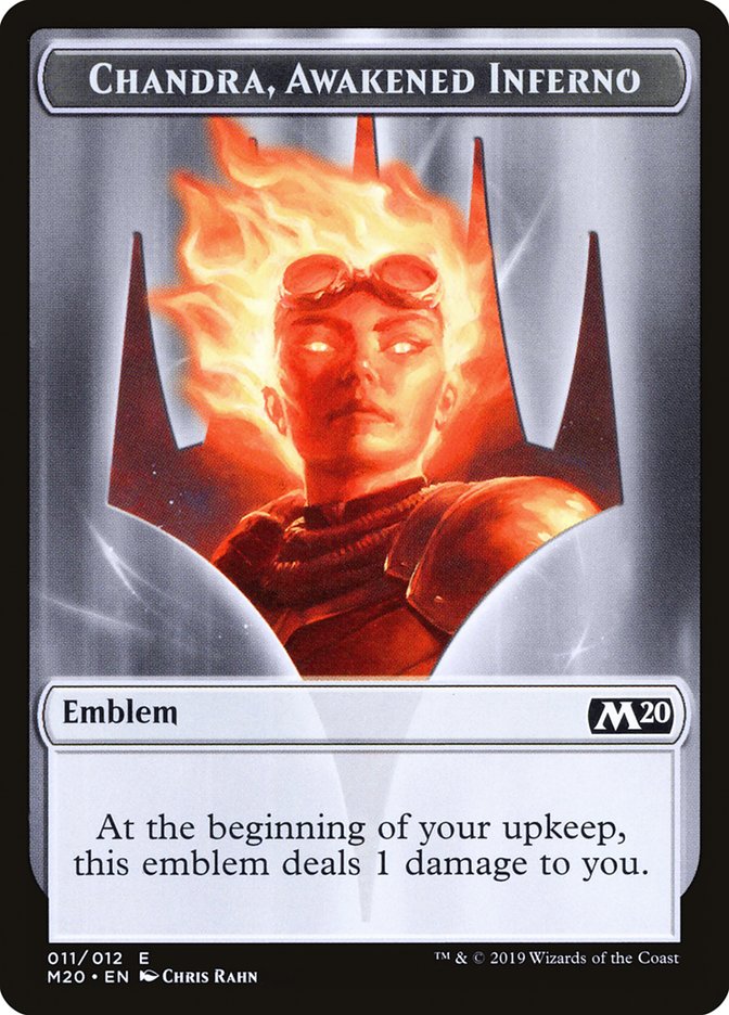 Chandra, Awakened Inferno Emblem [Core Set 2020 Tokens] | Good Games Modbury