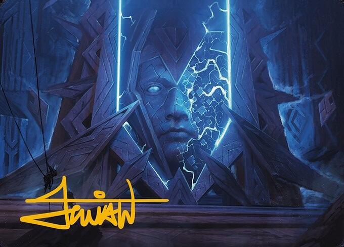 Stone Idol Generator Art Card Gold Stamped Signature 35 (Art Series: Modern Horizons 3)  | Good Games Modbury