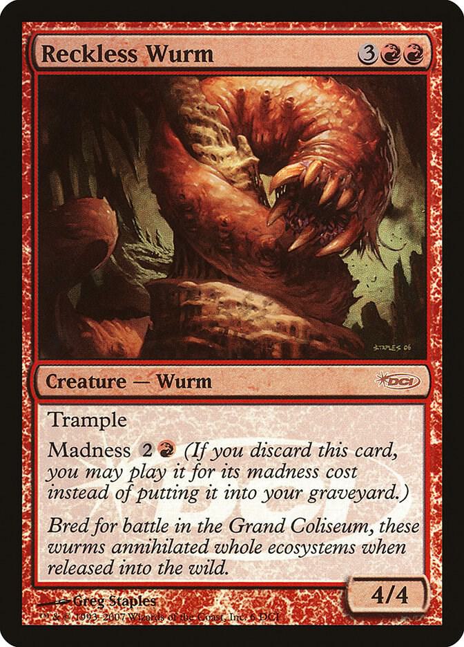 Reckless Wurm 6/79 (WPN & Gateway Promos)  - Foil | Good Games Modbury