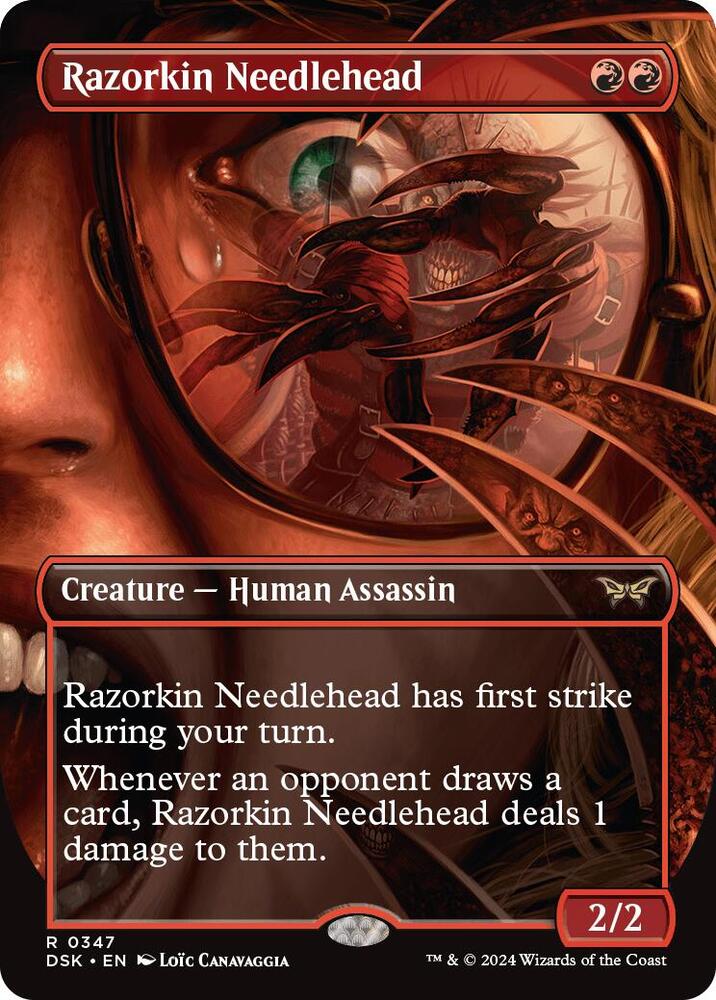 Razorkin Needlehead 347/286 (Duskmourn: House of Horror)  - Borderless | Good Games Modbury