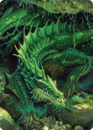 Lurking Green Dragon Art Card [Commander Legends: Battle for Baldur's Gate Art Series] | Good Games Modbury
