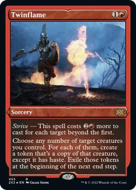 Twinflame Foil Etched 455 (Double Masters 2022)  - Foil | Good Games Modbury