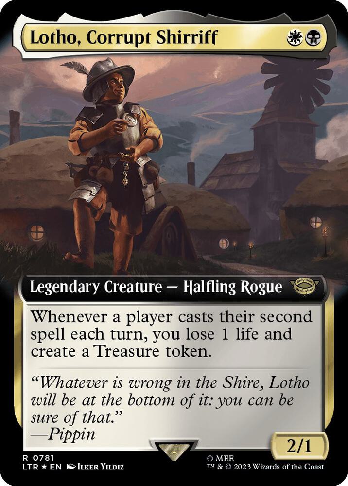 Lotho, Corrupt Shirriff 781/281 (Universes Beyond: The Lord of the Rings: Tales of Middle-earth)  - Extended Art Surge Foil | Good Games Modbury