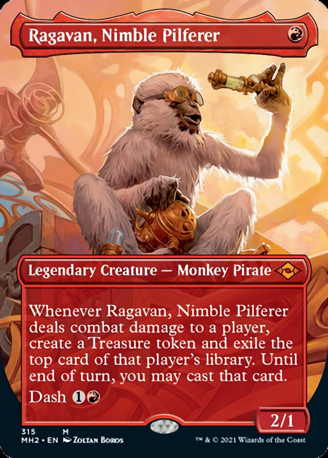 Ragavan, Nimble Pilferer (Borderless Alternate Art) [Modern Horizons 2] | Good Games Modbury