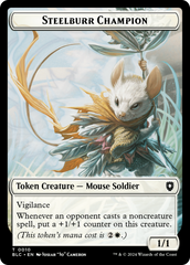 Steelburr Champion // Squid Double-Sided Token [Bloomburrow Commander Tokens] | Good Games Modbury