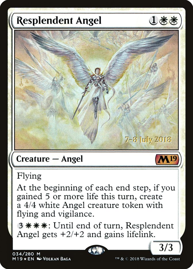 Resplendent Angel [Core Set 2019 Prerelease Promos] | Good Games Modbury