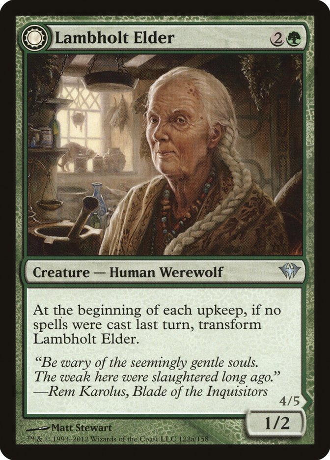 Lambholt Elder // Silverpelt Werewolf 122/158 (Dark Ascension)  - Foil | Good Games Modbury