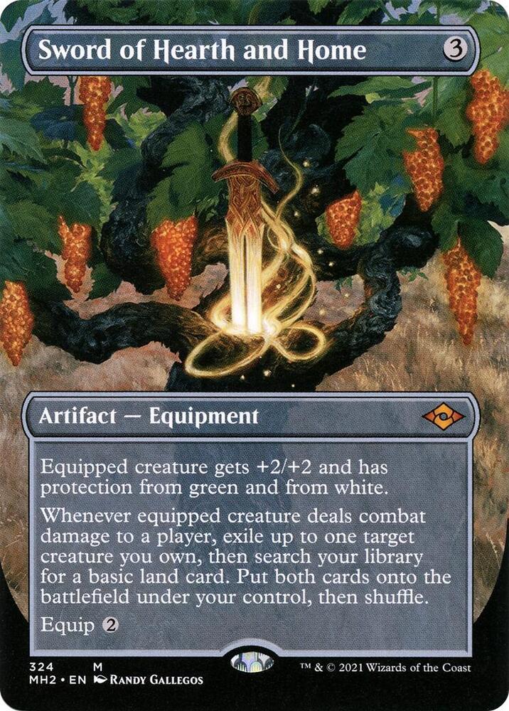 Sword of Hearth and Home Borderless 324 (Modern Horizons 2)  - Foil | Good Games Modbury