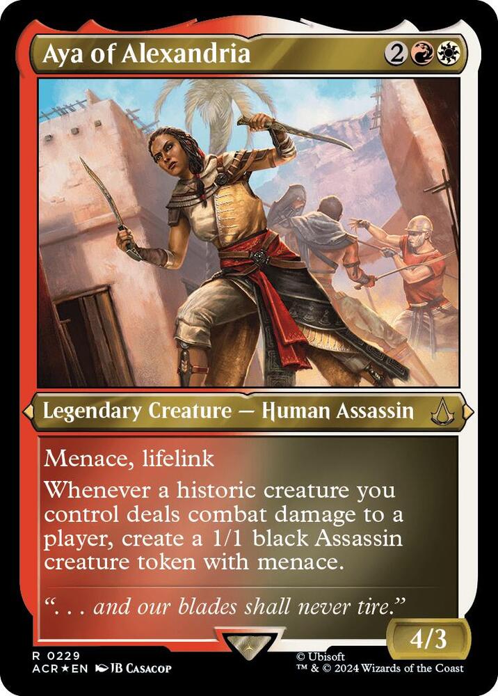 Aya of Alexandria 229 (Universes Beyond: Assassin's Creed)  - Etched Foil | Good Games Modbury