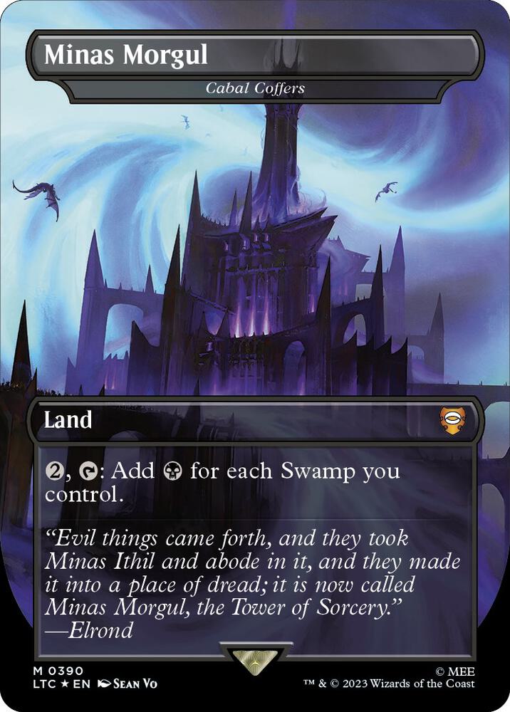 Minas Morgul Cabal Coffers Borderless Surge Foil 390 (Commander: The Lord of the Rings: Tales of Middle-earth)  - Borderless Surge Foil | Good Games Modbury