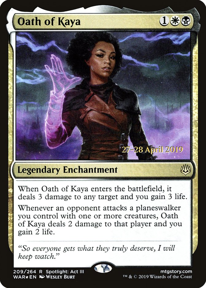 Oath of Kaya [War of the Spark Prerelease Promos] | Good Games Modbury