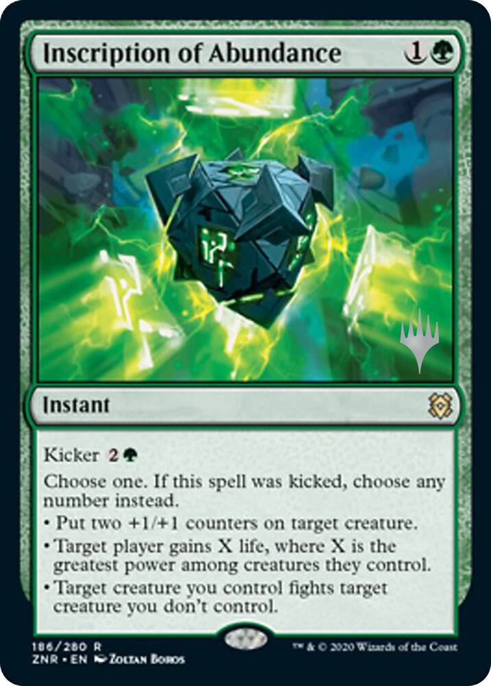 Inscription of Abundance 186 (Promo Pack: Zendikar Rising)  | Good Games Modbury