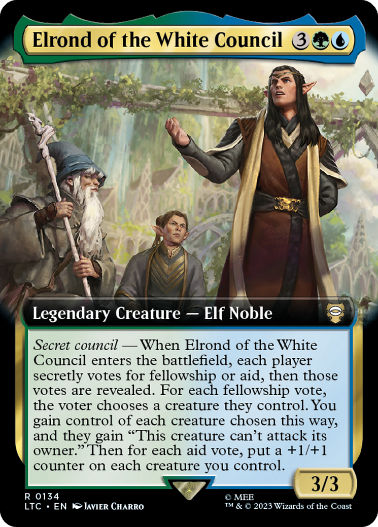 Elrond of the White Council (Extended Art) [The Lord of the Rings: Tales of Middle-Earth Commander] | Good Games Modbury