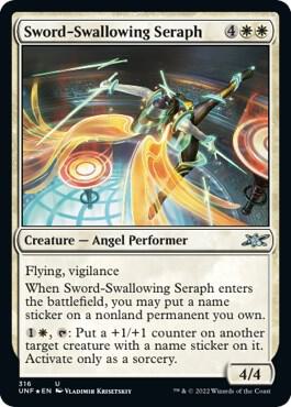 Sword Swallowing Seraph Galaxy Foil 316/244 (Unfinity)  - Foil | Good Games Modbury