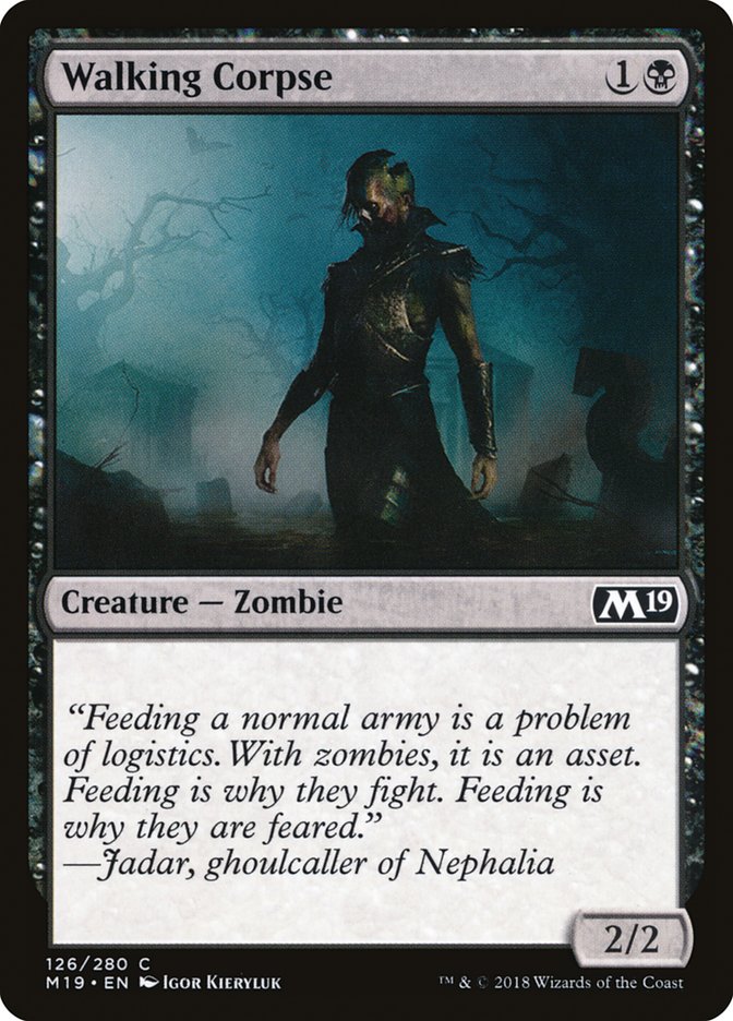 Walking Corpse [Core Set 2019] | Good Games Modbury