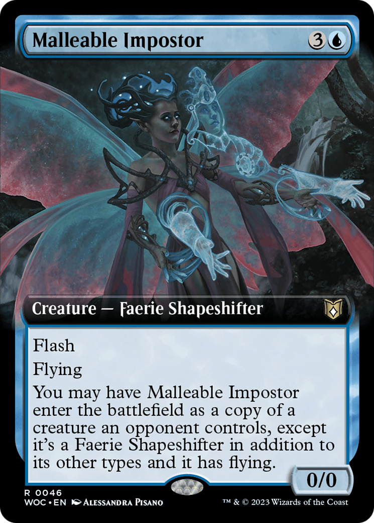 Malleable Impostor (Extended Art) [Wilds of Eldraine Commander] | Good Games Modbury
