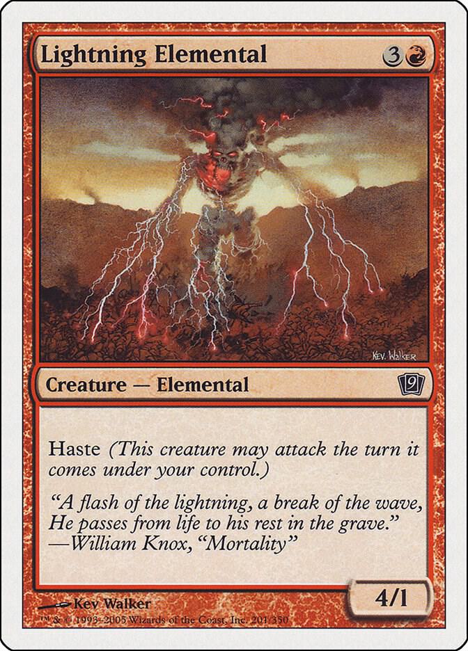 Lightning Elemental 201/350 (9th Edition)  | Good Games Modbury