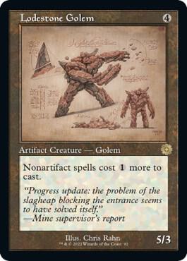 Lodestone Golem Schematic 92/63 (The Brothers' War: Retro Frame Artifacts)  | Good Games Modbury