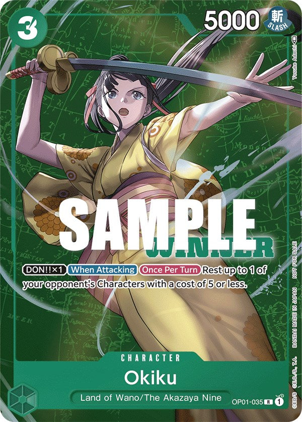 Okiku (Tournament Pack Vol. 4) [Winner] [One Piece Promotion Cards] | Good Games Modbury