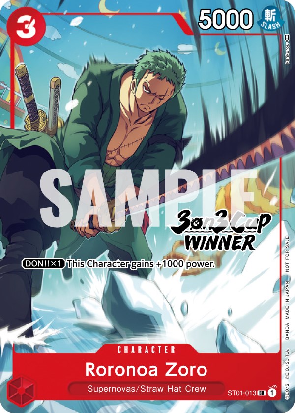 Roronoa Zoro (3-on-3 Cup) [Winner] [One Piece Promotion Cards] | Good Games Modbury