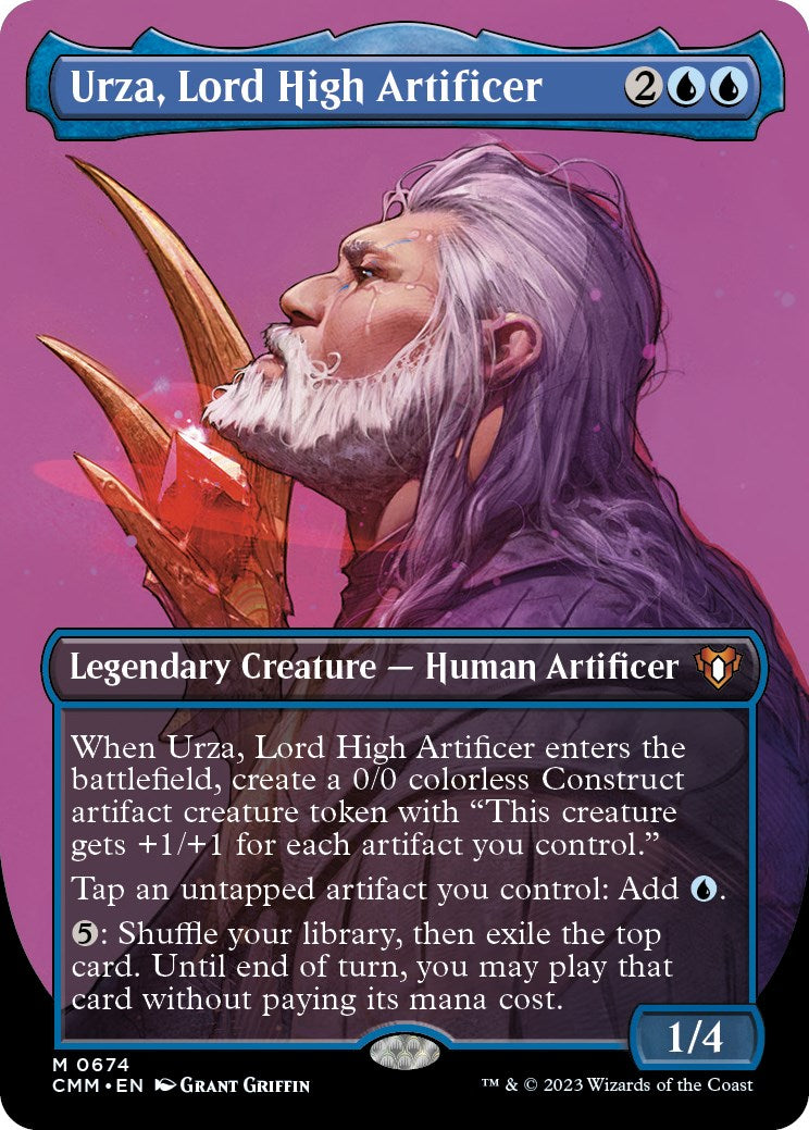 Urza, Lord High Artificer (Borderless Profile) [Commander Masters] | Good Games Modbury