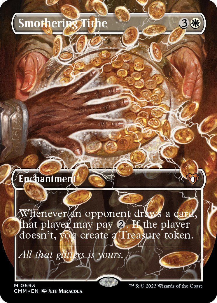 Smothering Tithe (Borderless Alternate Art) [Commander Masters] | Good Games Modbury