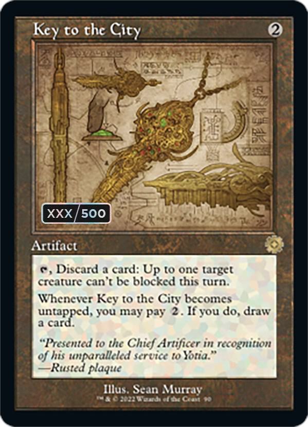 Key to the City Schematic Serial Numbered 90z/63 (The Brothers' War: Retro Frame Artifacts)  - Foil | Good Games Modbury