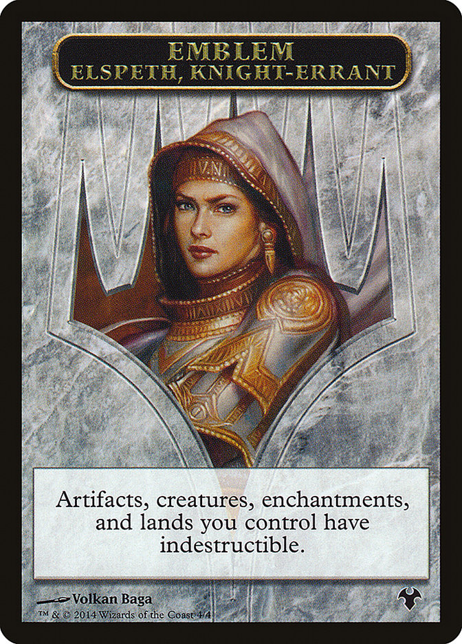 Elspeth, Knight-Errant Emblem [Modern Event Deck 2014 Tokens] | Good Games Modbury