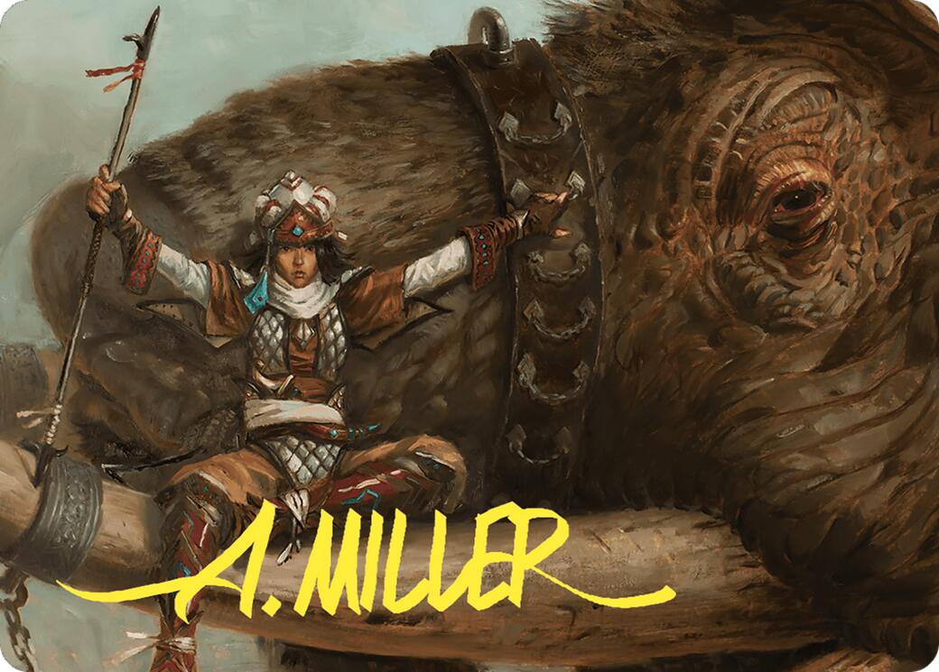 Tuskguard Captain Art Card (Gold-Stamped Signature) [Commander Masters Art Series] | Good Games Modbury