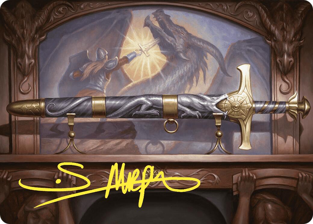 Ancestral Blade Art Card (Gold-Stamped Signature) [Commander Masters Art Series] | Good Games Modbury