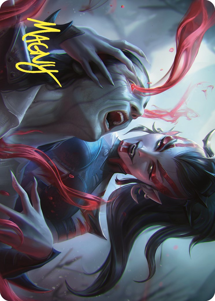 Exsanguinate Art Card (Gold-Stamped Signature) [Commander Masters Art Series] | Good Games Modbury