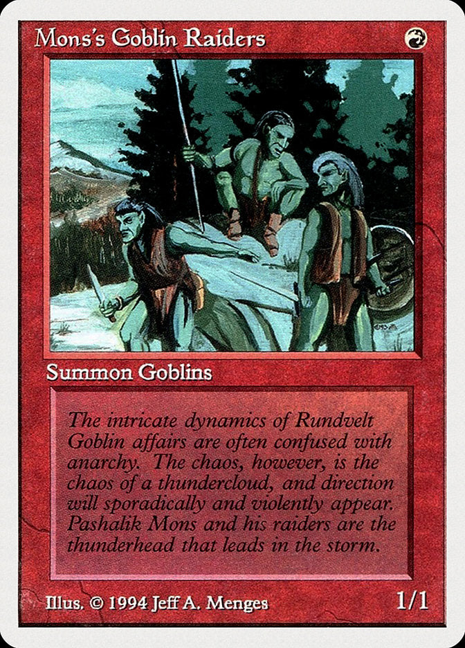 Mons's Goblin Raiders [Summer Magic / Edgar] | Good Games Modbury